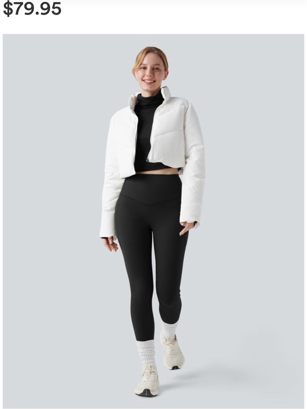 HALARA fleece lined ultra sculpt Black High-Waist V-Front Leggings large NWT
